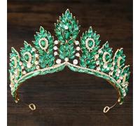 Luxury Queen Princess AB Purple Blue Crystal Tiara Women Wedding Party Baroque Crown Hair Accessories EN8 gold