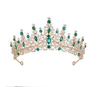 Luxury Queen Princess Round Crown Crystal Big Gold Hair Accessories Color Women Tiara Bridal Diadem J7l3 Jewelry S Wedding