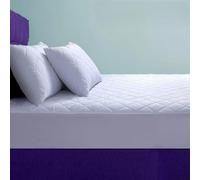Luxury Quilted Extra Deep Mattress Protector - Elasticated Skirt, Hotel Quality, Hypoallergenic, Ultra-Soft & Machine Washable, Noiseless Protection (White, Single)
