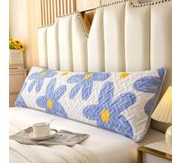 Luxury Quilted Waterproof Double Pillowcase with Envelope Closure, 4ft/5ft/6ft Extra-long Sweat & Stain Resistant Bolster Cushion Cover for Pregnant Maternity Women (style11,48 * 150cm(5ft))