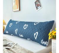 Luxury Quilted Waterproof Double Pillowcase with Envelope Closure, 4ft/5ft/6ft Extra-long Sweat & Stain Resistant Bolster Cushion Cover for Pregnant Maternity Women (style14,48 * 180cm(6ft))