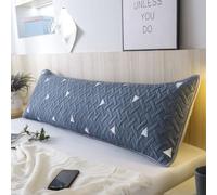 Luxury Quilted Waterproof Double Pillowcase with Envelope Closure, 4ft/5ft/6ft Extra-long Sweat & Stain Resistant Bolster Cushion Cover for Pregnant Maternity Women (style2,48 * 180cm(6ft))