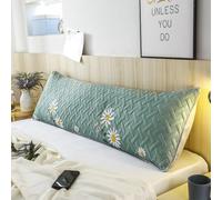 Luxury Quilted Waterproof Double Pillowcase with Envelope Closure, 4ft/5ft/6ft Extra-long Sweat & Stain Resistant Bolster Cushion Cover for Pregnant Maternity Women (style5,48 * 150cm(5ft))