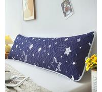 Luxury Quilted Waterproof Double Pillowcase with Envelope Closure, 4ft/5ft/6ft Extra-long Sweat & Stain Resistant Bolster Cushion Cover for Pregnant Maternity Women (style15,48 * 180cm(6ft))