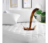 Luxury Quilted Waterproof Mattress Protector - Ultra Soft, Anti-Allergy, Noiseless Fitted Cover - Soft Zip Duvet Protector, Dust Mites & Stains Breathable & Durable Microfiber (King)