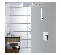 Luxury Rain Shower System - Ultra-Slim Chrome Brass Showerhead with Wall-Mounted Mixer Tap for a Modern Spa Experience - Elegant Rainfall Shower Panel
