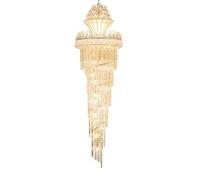 Luxury Raindrop Chandelier Spiral Staircase K9 Crystal Pendant High Ceiling Light Fixtures Compatible with Storey Foyer Entryway Living Room Decor(D40cm H