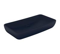 Luxury Rectangular Wash Basin Matt Dark Blue Ceramic 71 x 38 cm Countertop Washbasin for Bathroom Guest Bathroom Vanity Unit Bathroom Design Compact and Modern