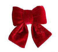 Luxury Red Velvet Bow 37cm for Wreath Decoration(Wine red small)