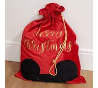 LUXURY RED VELVET DISNEY CHRISTMAS GIFT SACK - MICKEY