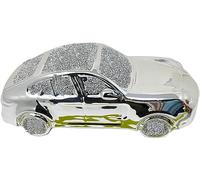 Luxury Redefined: Silver Crystal Crushed Diamond Motor Car Ornament (CAR P)