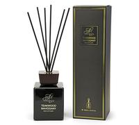 Luxury Reed Diffuser 500ml, Teakwood Mahogany Room Diffusers, Long Lasting Air Fresheners Home Fragrance, Square Glass Bottle with Black Diffuser Reeds for Home, Office, Kitchen & Bathroom