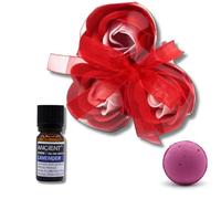 Luxury Relaxation Spa Gift Set for Women - 3pc Premium Pamper Kit - 3 x 180g Jumbo Rose & Petals Bath Bombs (540g Total), 10ml Pure Lavender Essential Oil & Decorative Artisan Soap Flowers