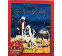 Luxury Religious Christmas Cards 22 in a Box Multipack Two Designs