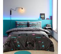 GC GAVENO CAVAILIA Duvet Cover Double with Pillowcases | Breathable Polycotton Comforter Cover with Pillowcases | Reversible Double Bedding Set (200x200 cm) | Washable Bed Set | Charcoal