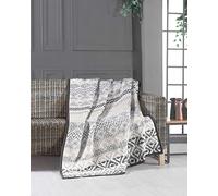 Luxury Reversible Throw Blanker - 3 Designs and 2 Sizes to Choose Deluxe Blanket - Ideal For Any Home and Any Season (Au-Nat, 150cm x 200cm)