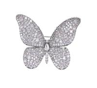 Luxury Rhinestone Butterfly Brooch for Women Gold/Silver/Pink Sparkly Crystal Animal Insect Lapel Pins Delicate Accessories