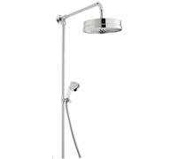 Luxury Rigid Riser Shower Kit with Fixed Head Handset Chrome White Balterley White One Size