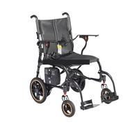 Luxury Rigid Ultra-Light Folding Portable Lightweight Carbon Fiber Electric Wheelchair for Enhanced Mobility Disabled Smooth Precise Steering(Orange Wheel)