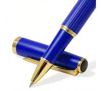 Luxury Rollerball Pen Smooth Writing Ball Point Pen, Premium Journal Pens with Schmidt Refills, Elegant Pen Gifts for Business Birthday (Blue)