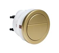 Luxury Round Pneumatic Double Flush Button, High Gloss Electroplated ABS Toilet Tank Push Button for Concealed Cistern Bathroom Replacement (Golden)