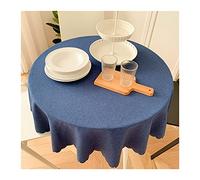 Luxury Round Tablecloth Elegant Solid Color Cotton Linen Table Cover for Dining Room & Kitchen 110 cm Perfect for Home Decor and Special Occasions