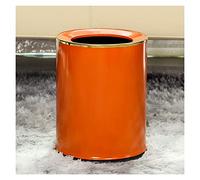 Luxury Round Trash Can 14L Uncovered Waste Bin for Home Modern & Simple Design Ideal for Living Room & Bedroom Stylish ge Color 3.6 Gallon Garbage Collector