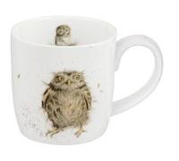 Luxury Royal Worcester Wrendale White Bone China What A Hoot Mug 275ml
