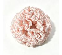 Luxury Ruffled Satin Scrunchie for Women Large Voluminous Puffy Hair Bun Holder Soft Shiny Silk Fabric Hair Tie Elegant Oversized Hair Accessory for Daily Wedding Party