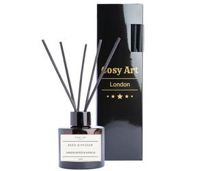 Luxury Sandalwood & Vanilla Reed Diffuser | Long-Lasting 100ml Home Fragrance | Includes Extra Rattan Reeds for Optimal Scent Throw | Vegan & Cruelty-Free for Home & Office Décor