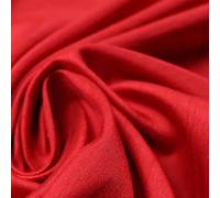 Luxury Satin Backed Dupion Shantung Raw Silk Fabric 100% Polyester 59" 6 Colours (1 Metre, Red 4458)