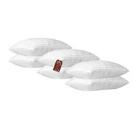Luxury Satin Stripe Pillow (50x75cm) - Pack Of 6 - 600g Hollowfibre Filled Hotel Quality Pillow - Anti-Allergy & Durable - Soft & Supportive Bed Pillow - Ideal for Hotel, Home & Guest Room (6 Pillows)