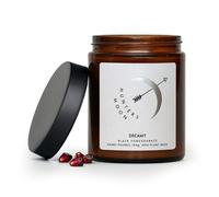 Luxury Scented Candle - 'Dreamy' Black Pomegranate Fragrance, Plant Based Soy Wax Candle 154g | Even 45hr Burn Time | Vegan, Paraffin Free | Valentines Day Gift | Hand Poured by Hunters Moon