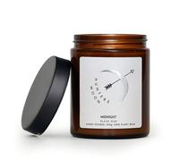 Luxury Scented Candle - 'Midnight' Black Oud Fragrance 154g | Winter Scent | Plant Based Soy Wax Candle | Long Burning Candle 45hrs | Vegan, Paraffin Free | Hand Poured by Hunters Moon