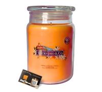 Luxury Scented Large Glass Jar Candle by Wickford & Co - 18oz, 95-Hour Burn Time, Ideal for Any Space & Special Occasions - Includes ShopZee Candle Safety Tips Guide (Neroli & Italian Cypress)