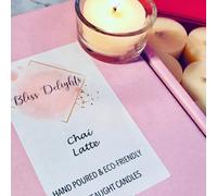 Luxury Scented Soy Tealight Candles | Natural Soy Wax Zero Waste Tealight Refills | Eco-Friendly, Cruelty-Free & Vegan Candles, Aromatherapy & Spa Tealights (24 Chai Latte with Holder)