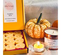 Luxury Scented Soy Tealight Candles | Natural Soy Wax Zero Waste Tealight Refills | Eco-Friendly, Cruelty-Free & Vegan Candles, Aromatherapy & Spa Tealights (Pumpkin Spice)