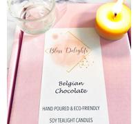 Luxury Scented Soy Tealight Candles | Natural Soy Wax Zero Waste Tealight Refills | Eco-Friendly, Cruelty-Free & Vegan Candles, Aromatherapy & Spa Tealights (Belgian Chocolate)