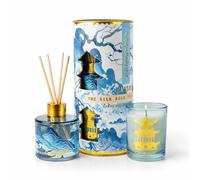 Luxury Sea Salt Gift Set - Scented Candle & Reed Diffuser 50ml | Oriental Blue & Gold Design | Luxury Home Fragrance for Birthday, Housewarming & Her