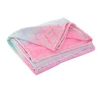 Luxury Seashell Print Fleece Blanket Large Soft Warm Mermaid Home Sofa Bed Throw 155x200cm