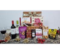 Luxury Season’s Greetings Gift Hamper with Red & White Wine