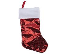 Luxury Sequinned Stocking | White and Red | 20" | Pack of 1