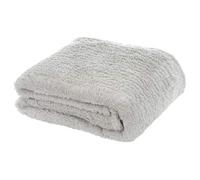 Luxury Shaggy Fleece Blanket With Shiny Lurex Large Soft Warm Home Sofa Bed Throw Silver 130x155cm