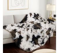 Luxury Shaggy Plush Throw Blanket Faux Fur Blanket Throw Soft Fluffy Warm Comfy Throws Fuzzy Fur Throw for Sofa, Living Room, Office Couch (Single)