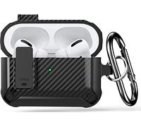 Luxury Shockproof Full Case Cover Skin For 2022 AirPods Pro 2nd generation,Case for AirPods Pro 2 Case Cover with Lock Clip, Rugged Latch Protective Case (for Airpods Pro 2nd, Black)