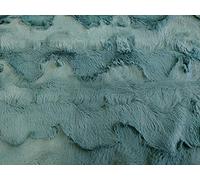 Luxury Short Plush Faux Fur Fabric Material Wavy Dark Mint, 1Mtr - 150cm x 100cm