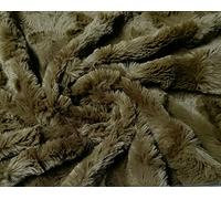 Luxury Short Plush Faux Fur Fabric Material Wavy DK Green, 1Mtr - 150cm x 100cm