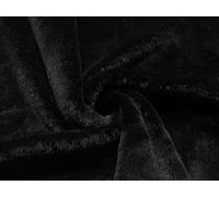 Luxury Short Plush Super Soft Faux Fur Fabric Material Black 1MTR
