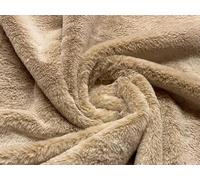 Luxury Short Plush Super Soft Faux Fur Fabric Material Camel Frost 1MTR