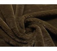 Luxury Short Plush Super Soft Faux Fur Fabric Material Chocolate 1MTR